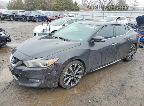 1N4AA6AP1GC411907 2016 NISSAN MAXIMA Black წინა მარცხენა ხედი სამი მეოთხედიდან