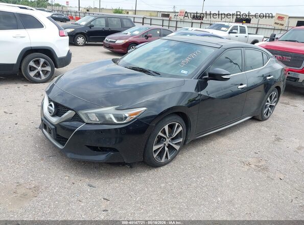 1N4AA6AP2GC448562 2016 NISSAN MAXIMA Black წინა მარცხენა ხედი სამი მეოთხედიდან