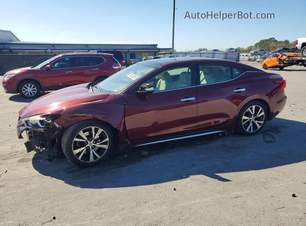 1N4AA6AP2HC369121 2017 NISSAN MAXIMA PLATINUM Burgundy წინა მარცხენა ხედი სამი მეოთხედიდან