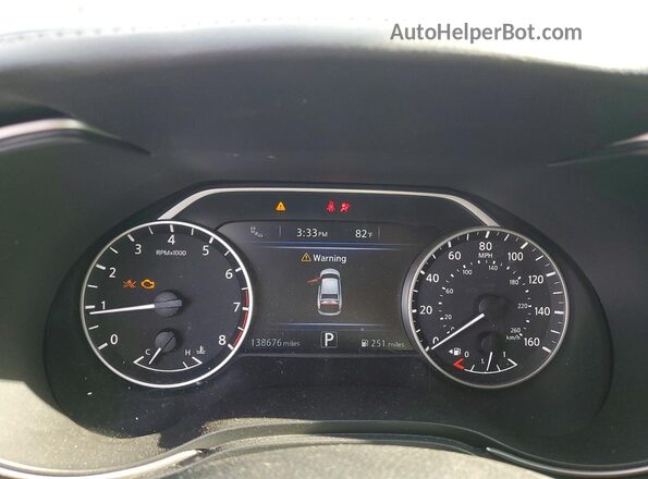 1N4AA6AP2HC391846 2017 NISSAN MAXIMA White Vista del cuadro de instrumentos