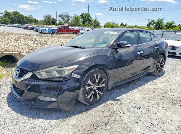 1N4AA6AP2HC445873 2017 NISSAN MAXIMA Черный Передняя левая четверть