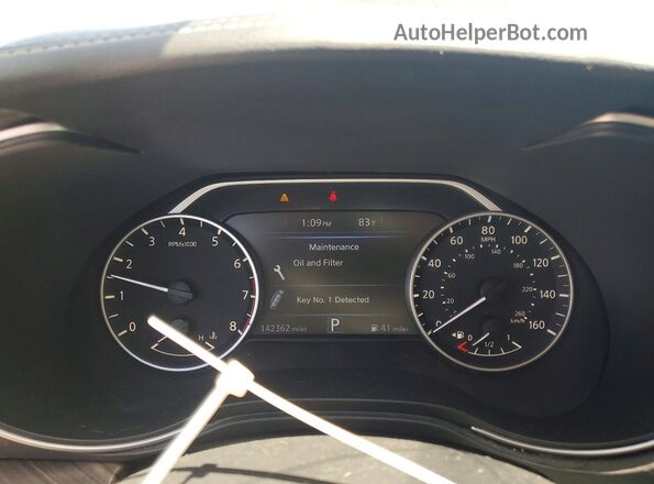 1N4AA6AP2HC454279 2017 NISSAN MAXIMA White Вид щитка приладів