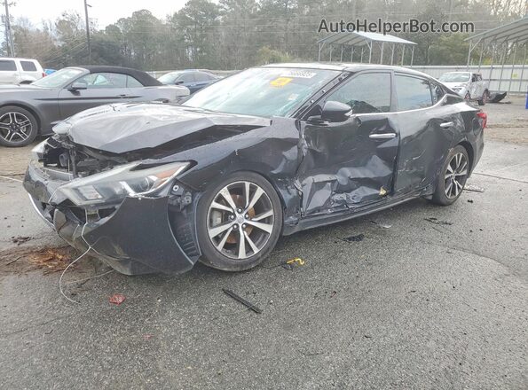 1N4AA6AP2JC387673 2018 NISSAN MAXIMA Черный Передняя левая четверть