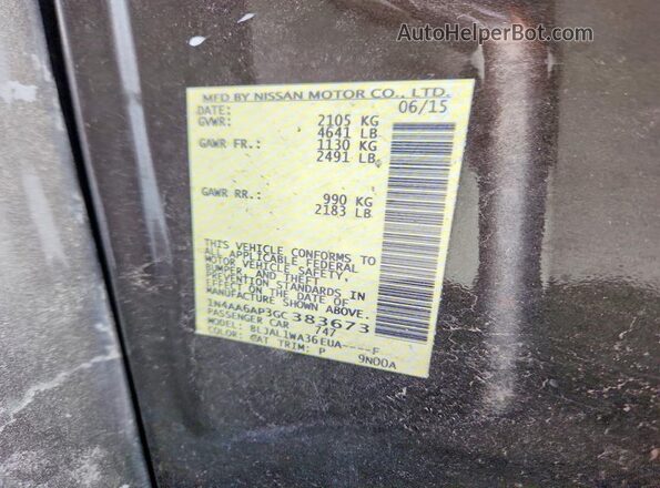 1N4AA6AP3GC383673 2016 NISSAN MAXIMA Brown Вид підкапотного простору