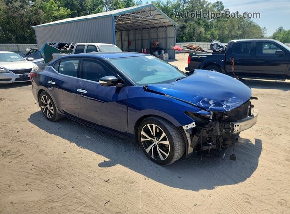1N4AA6AP3JC379646 2018 NISSAN MAXIMA Blue Delantero derecho