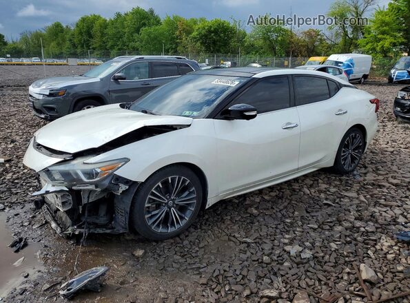 1N4AA6AP4GC393175 2016 NISSAN MAXIMA Белый Передняя левая четверть