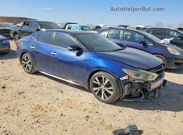 1N4AA6AP4HC370321 2017 NISSAN MAXIMA PLATINUM Синий Передняя правая четверть