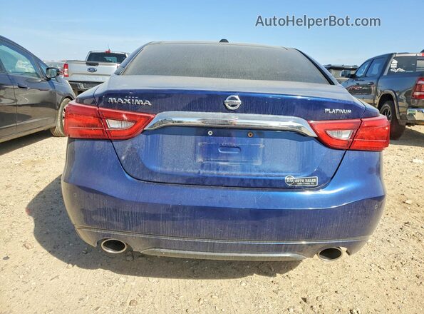 1N4AA6AP4HC370321 2017 NISSAN MAXIMA PLATINUM Синий Вид сзади