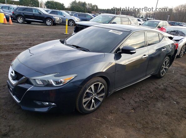 1N4AA6AP4HC384199 2017 NISSAN MAXIMA PLATINUM Blue Vista tres cuartos delantera izquierda