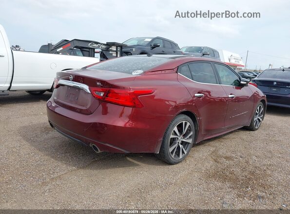 1N4AA6AP6GC391539 2016 NISSAN MAXIMA Красный Задняя правая четверть