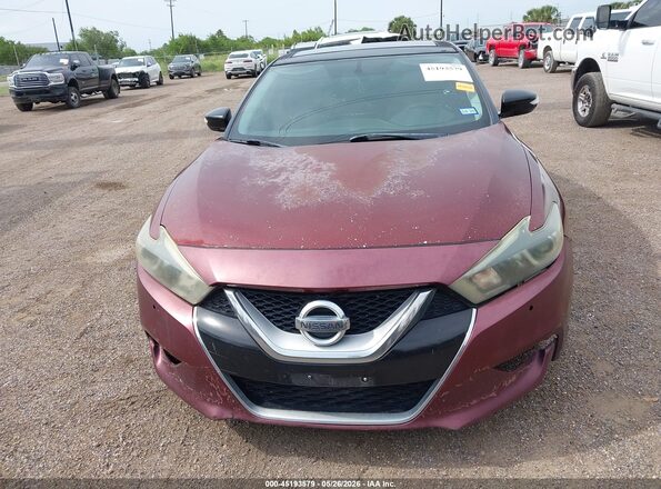 1N4AA6AP6GC391539 2016 NISSAN MAXIMA Красный Вид щитка приборов