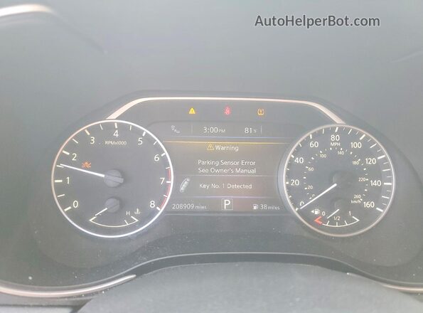 1N4AA6AP7GC905849 2016 NISSAN MAXIMA Black Вид щитка приладів