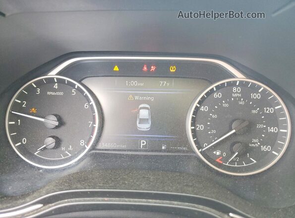 1N4AA6AP7JC394005 2018 NISSAN MAXIMA White Вид щитка приладів