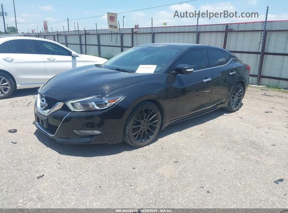 1N4AA6AP8GC406638 2016 NISSAN MAXIMA Black წინა მარცხენა ხედი სამი მეოთხედიდან