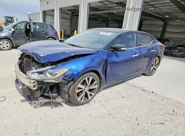 1N4AA6AP9GC400783 2016 NISSAN MAXIMA Синий Передняя левая четверть