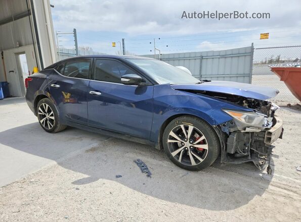 1N4AA6AP9GC400783 2016 NISSAN MAXIMA Синий Передняя правая четверть