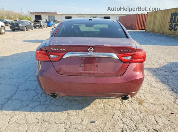 1N4AA6AP9GC447666 2016 NISSAN MAXIMA Maroon Widok z tyłu