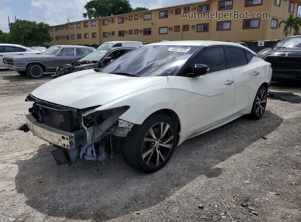 1N4AA6AP9HC456532 2017 NISSAN MAXIMA White წინა მარცხენა ხედი სამი მეოთხედიდან