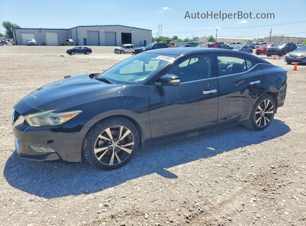 1N4AA6AP9JC381966 2018 NISSAN MAXIMA Черный Передняя левая четверть