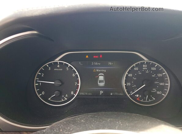 1N4AA6AP9JC404565 2018 NISSAN MAXIMA Белый Вид щитка приборов