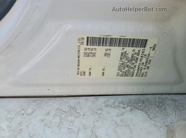 1N4AA6AP9JC404565 2018 NISSAN MAXIMA Белый Вид подкапотного пространства