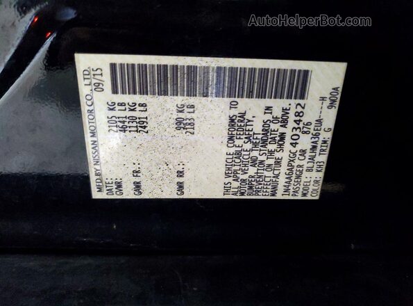1N4AA6APXGC403482 2016 NISSAN MAXIMA Black Engine compartment view