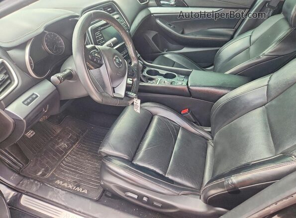 1N4AA6APXGC435400 2016 NISSAN MAXIMA Черный Вид салона спереди