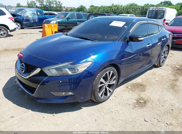 1N4AA6APXHC436466 2017 NISSAN MAXIMA Синий Передняя левая четверть