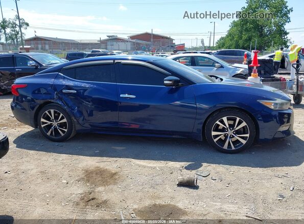 1N4AA6APXHC436466 2017 NISSAN MAXIMA Синий Вид задней части салона