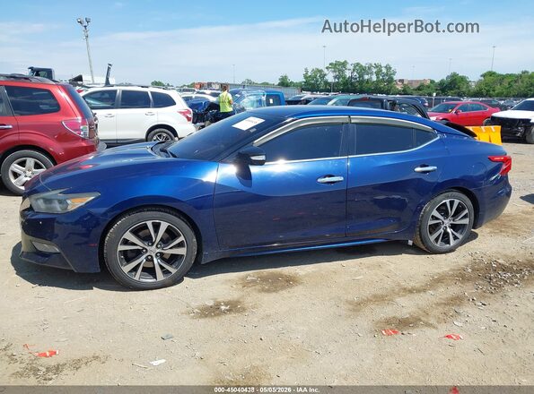 1N4AA6APXHC436466 2017 NISSAN MAXIMA Синий Панорамный вид салона 360°