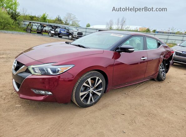 1N4AA6APXJC364948 2018 NISSAN MAXIMA Бордовый Передняя левая четверть