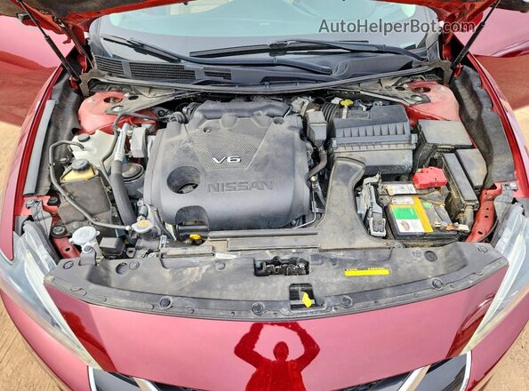1N4AA6APXJC364948 2018 NISSAN MAXIMA Бордовый Вид задней части салона