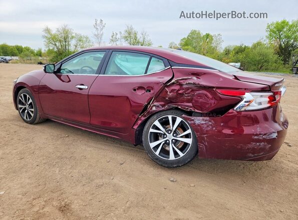 1N4AA6APXJC364948 2018 NISSAN MAXIMA Бордовый Задняя левая четверть