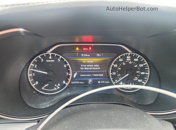 1N4AA6APXJC404283 2018 NISSAN MAXIMA Gray Widok zestawu wskaźników