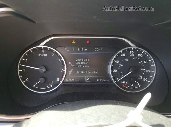 1N4AA6AV0KC366000 2019 NISSAN MAXIMA Silver Vista del cuadro de instrumentos