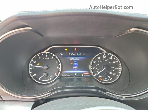 1N4AA6AV2KC371022 2019 NISSAN MAXIMA Blue Instrument cluster view