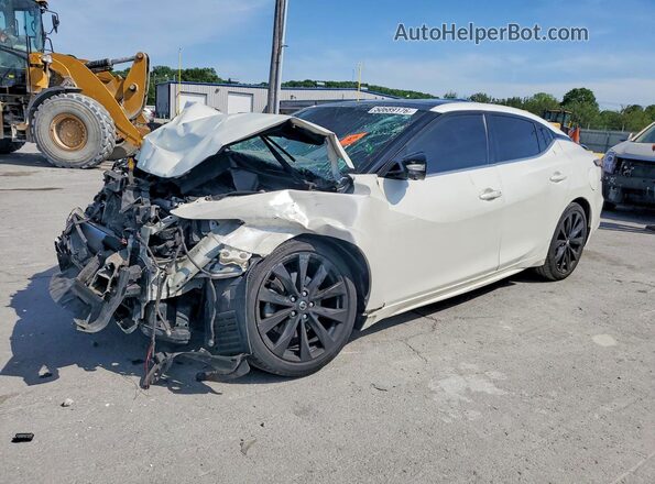 1N4AA6AV2KC382229 2019 NISSAN MAXIMA Белый Передняя левая четверть