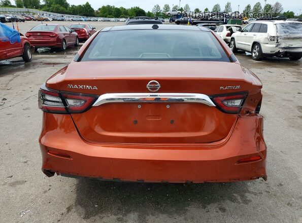 1N4AA6AV7KC380900 2019 NISSAN MAXIMA Orange Vista trasera