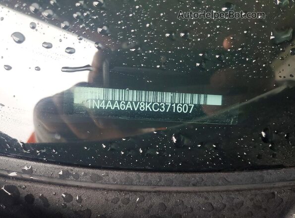 1N4AA6AV8KC371607 2019 NISSAN MAXIMA White Вид підкапотного простору