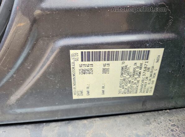 1N4AA6CV8LC376871 2020 NISSAN MAXIMA Gray Engine compartment view