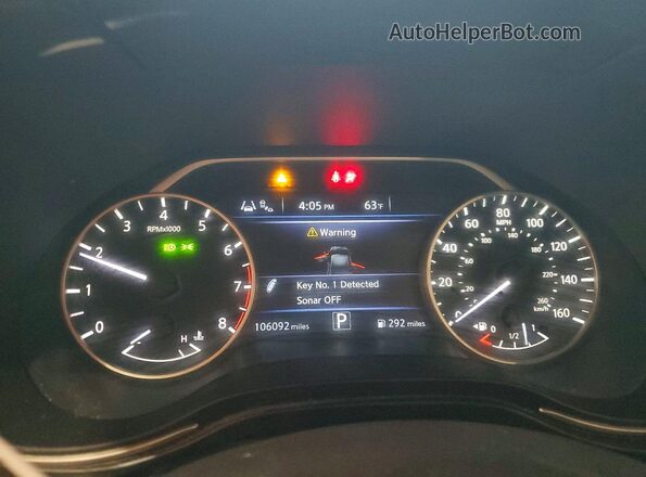 1N4AA6CV9MC515200 2021 NISSAN MAXIMA Черный Вид щитка приборов