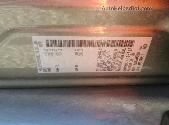 1N4AA6EV2PC513712 2023 NISSAN MAXIMA Gray Widok komory silnika
