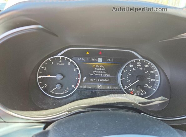1N4AA6EVXLC384256 2020 NISSAN MAXIMA SR Белый Вид щитка приборов