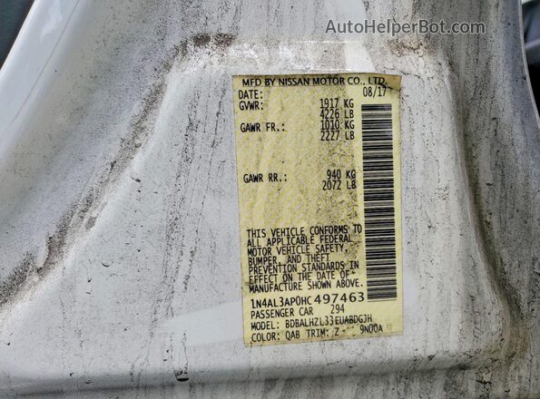 1N4AL3AP0HC497463 2017 NISSAN ALTIMA White Вид підкапотного простору