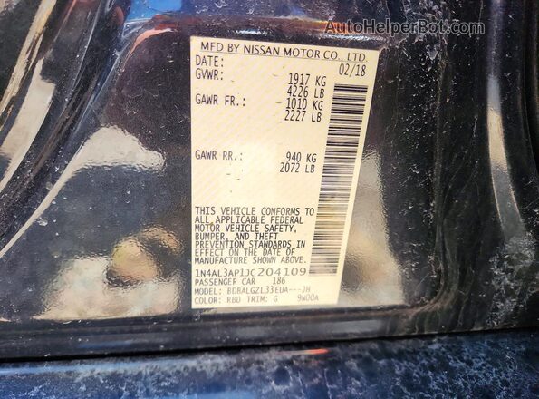 1N4AL3AP1JC204109 2018 NISSAN ALTIMA Черный Вид подкапотного пространства