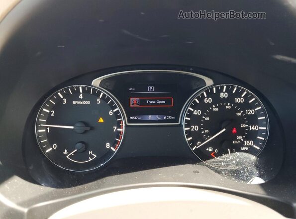 1N4AL3AP3GC264868 2016 NISSAN ALTIMA Red ხელსაწყოთა პანელის ხედი