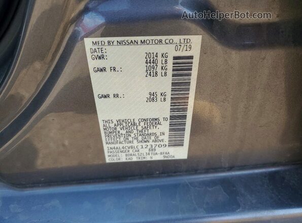 1N4AL4CV8LC123709 2020 NISSAN ALTIMA Gray Vista del compartimento del motor