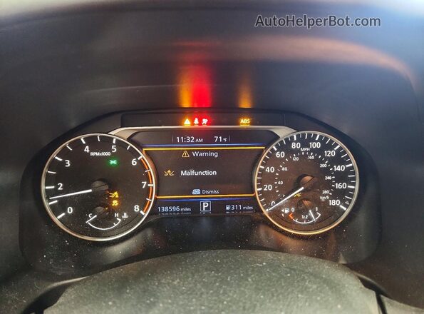 1N4AL4CVXMN307099 2021 NISSAN ALTIMA Orange Instrument cluster view