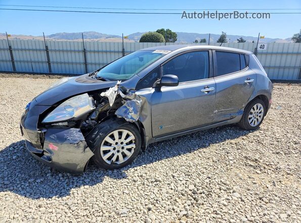 1N4AZ0CP3GC307373 2016 NISSAN LEAF Серебряный Передняя левая четверть