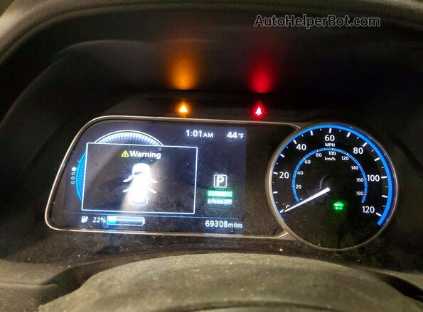 1N4AZ1CP4KC304609 2019 NISSAN LEAF Gray Вид щитка приладів